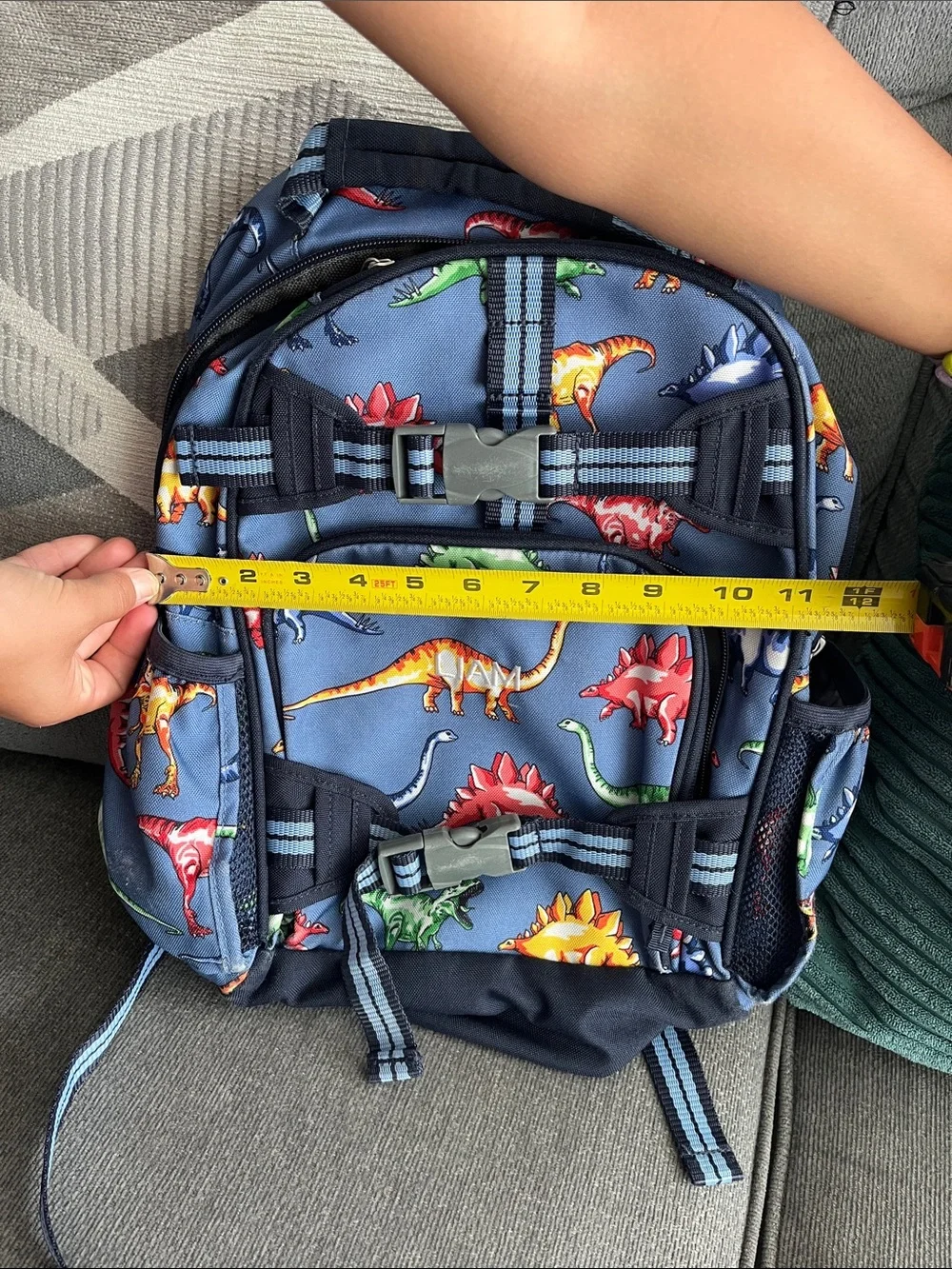 Pottery Barn Kids Dinosaur Backpack - Blue Multi-Liam
